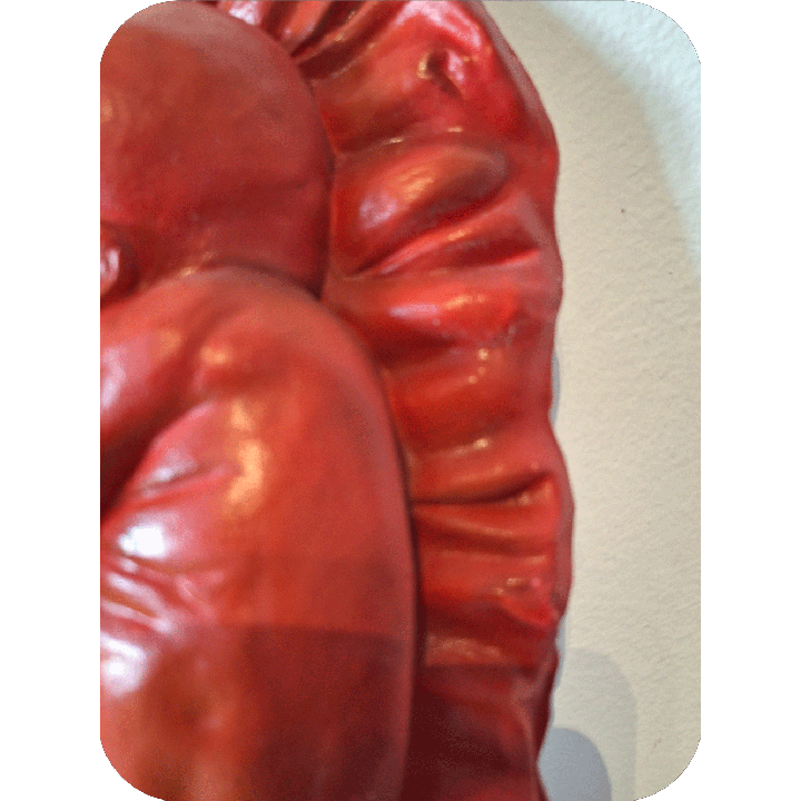 Fruto de la vida bajo relieve escultura