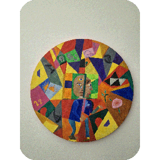 Pintura al Óleo Inspiración Picasso - Arte Cubista Moderno 40x40